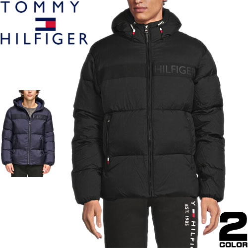 トミーヒルフィガー TOMMY HILFIGER ダウンジャケット フーディー パファー ジャケット メンズ 中綿 ブルゾン アウター ブランド  大きいサイズ 黒 ブラック