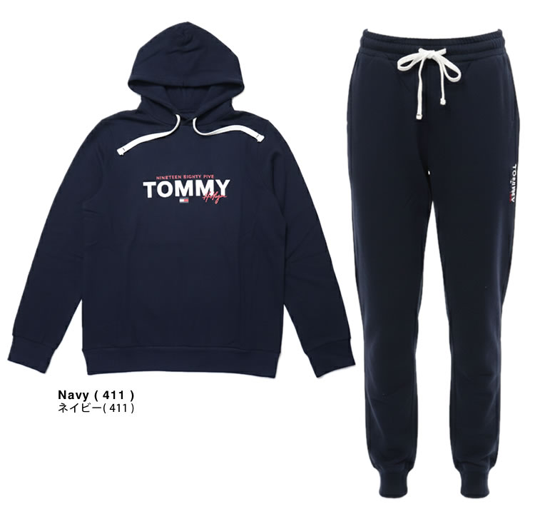 【新品】トミー パーカー スウェット セットアップ ネイビー L TOMMY HILFIGER（トミー・ヒルフィガー） パーカー スウェットパンツ