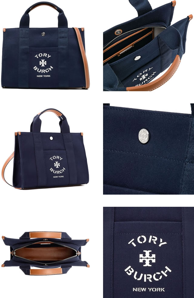 トリーバーチ TORY BURCH バッグ トートバッグ ショルダーバッグ スモール トリー トート レディース 2way ロゴ 軽い 軽量 小さめ  斜めがけ ブランド 紺 : 270-003 : MSS - 通販 - Yahoo!ショッピング