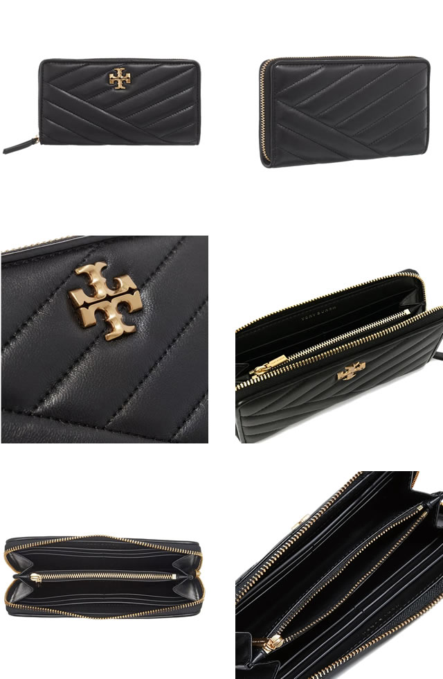 新品未使用♡トリーバーチ 長財布 キラシェプロン　ブラック TORY BURCH（トリーバーチ） 財布 長財布 キラ シェブロン ジップ