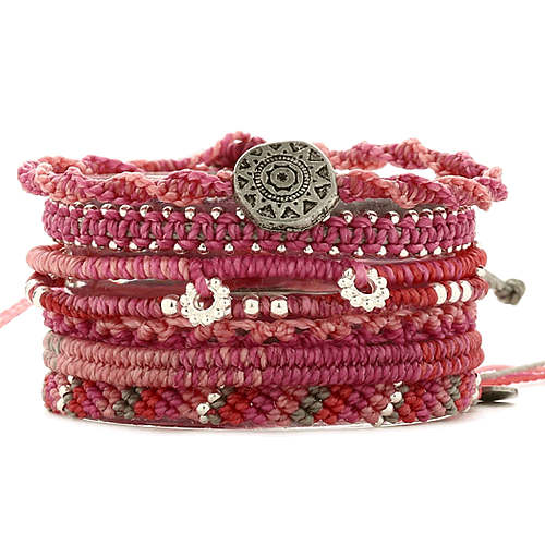 ワカミ wakami ブレスレット アンクレット メンズ レディース ペア ラップブレスレット ミサンガ ブランド 7strands Bracelet