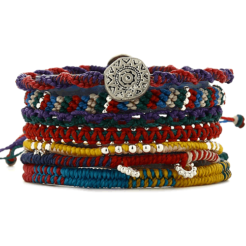 ワカミ wakami ブレスレット アンクレット メンズ レディース ペア ラップブレスレット ミサンガ ブランド 7strands Bracelet