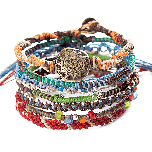 ワカミ wakami ブレスレット アンクレット メンズ レディース ペア ラップブレスレット ミサンガ ブランド 7strands Bracelet