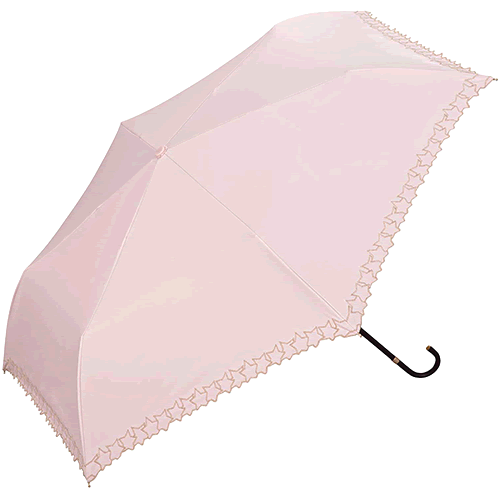 wpc w.p.c 日傘 折りたたみ傘 傘 遮光フレームスタースカラップ刺繍 ミニ レディース 完全...