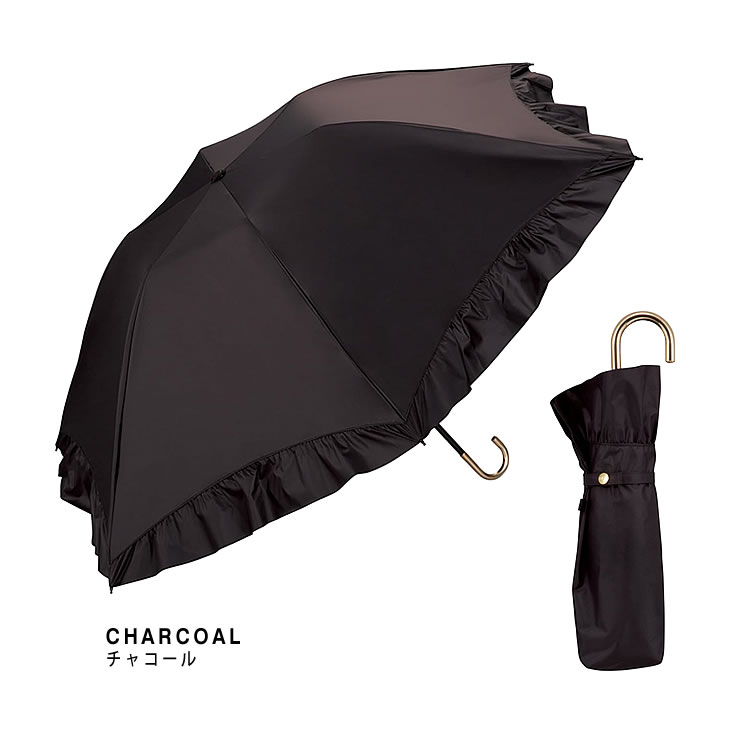 wpc w.p.c 日傘 折りたたみ傘 傘 遮光ドームパラソル フリル ミニ レディース 晴雨兼用 ...