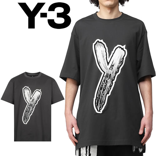 Y-3 ワイスリー ヨウジヤマモト adidas Tシャツ ロゴ グラフィック ティー メンズ 半袖 オーバーサイズ ロゴ プリント コットン  ブランド おしゃれ 黒 ブラック