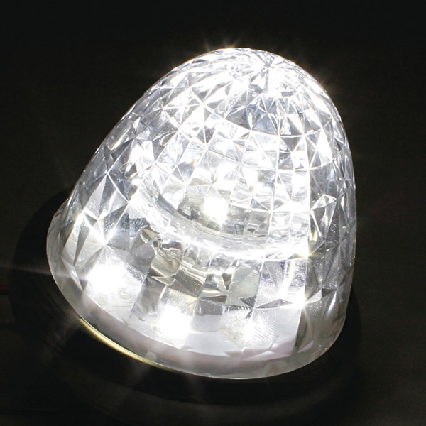 超流星マーカー CE-167 クリアレンズ/LEDホワイト 槌屋ヤック 12V/24V共用 トラック LEDマーカーランプ