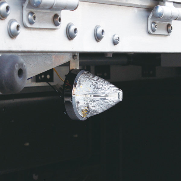 ファルコンマーカー CE-1875 彗星一文字 クリアレンズ/LEDホワイト(ライン光：ブルー) 槌屋ヤック LEDマーカー 12V/24V共用 トラック