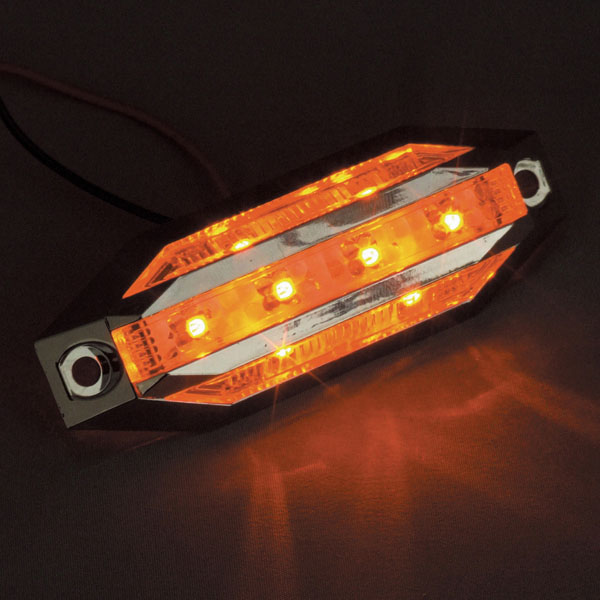 SLIM流星8LED車高灯 CE-222 アンバー光/クリアレンズ 12/24V共用 槌屋ヤック トラック