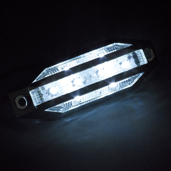 SLIM流星8LED車高灯 CE-227 ホワイト光/クリアレンズ 12/24V共用 槌屋ヤック トラック