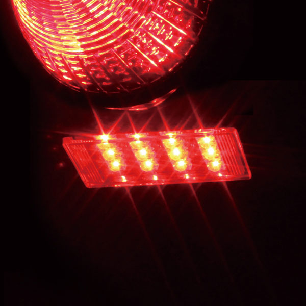 超流星 ダウンライト ワイド3 クリアレンズ/レッド発光 CE-491 24V用 槌屋ヤック トラック LEDダウンライト