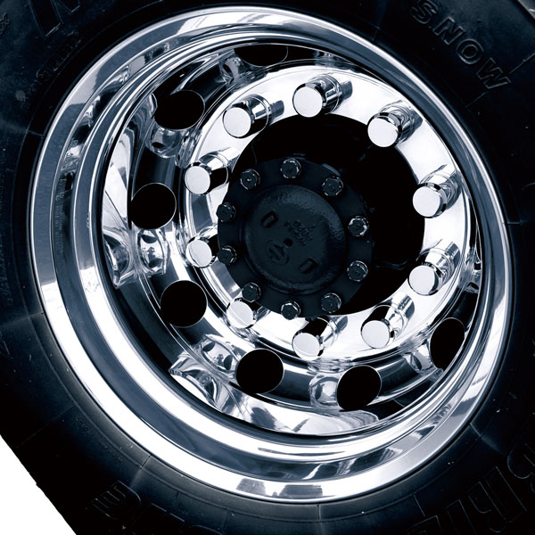 スタイリッシュデコキャップ CV-262 リア用 ISO33ｍｍナット用 高さ60mm 10個入り 樹脂製クロームメッキ 槌屋ヤック トラック ナットカバー