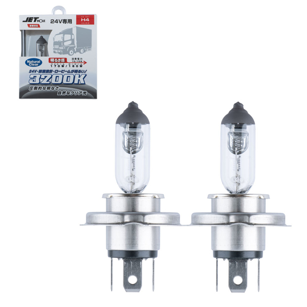 ジェットイノウエ H4ハロゲンバルブ 24V75/75W(明るさ170/160Wクラス
