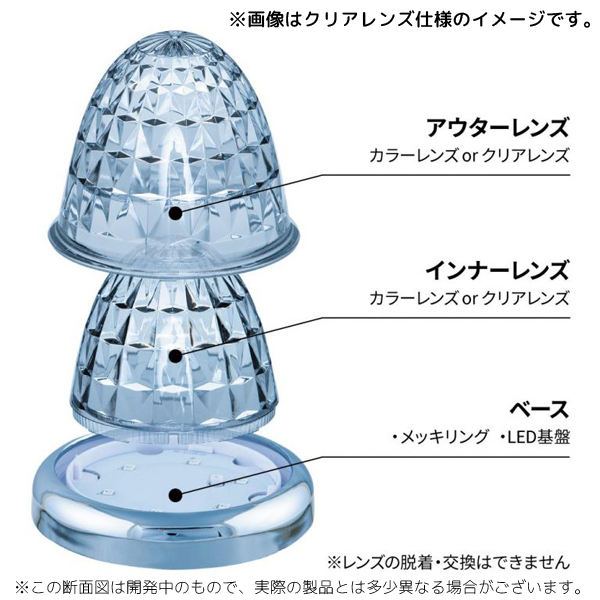 LEDスターライトバスマーカーランプ零(ゼロ) クリアレンズ仕様 532611 クリアレンズ/ブルーLED ジェットイノウエ(JET INOUE) LEDマーカーランプ