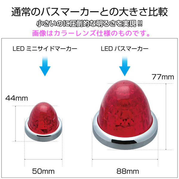 LEDミニサイドマーカーランプ零(ゼロ) 532741 クリアレンズ仕様/ブルーLED ジェットイノウエ(JET INOUE) LEDマーカーランプ