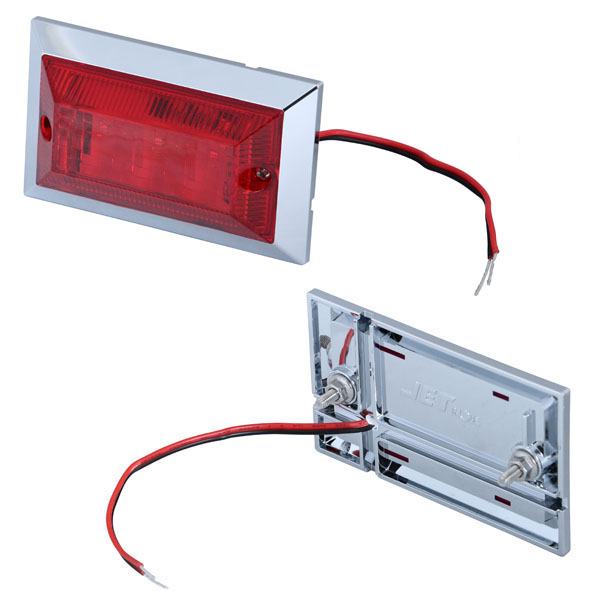 ハイパワーフラットマーカーランプNEO 534516 レッドレンズ/レッドLED ジェットイノウエ(JET INOUE) 12V/24V共用 LEDマーカーランプ