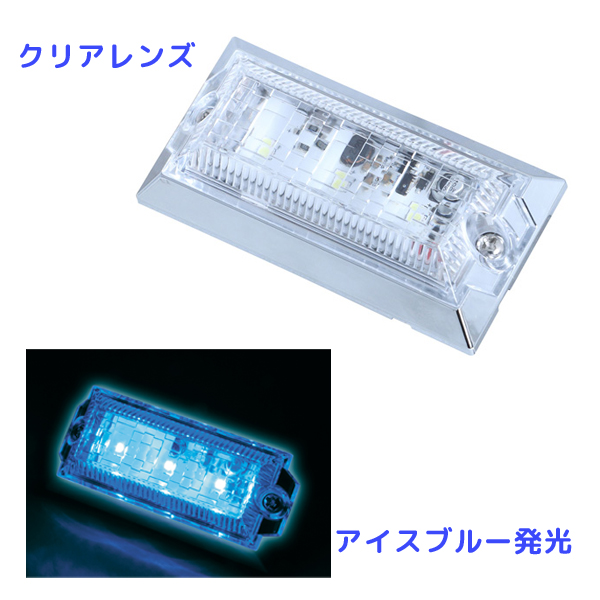 LED マーカーランプ ハイパワーミニフラットマーカーランプNEO クリアレンズ仕様 534547 クリアレンズ/アイスブルーLED  ジェットイノウエ(JET INOUE)