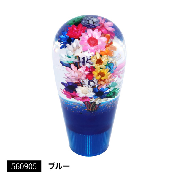 ジェットイノウエ 水中花シフトノブ 電球型 長さ90mm ブルー 560903