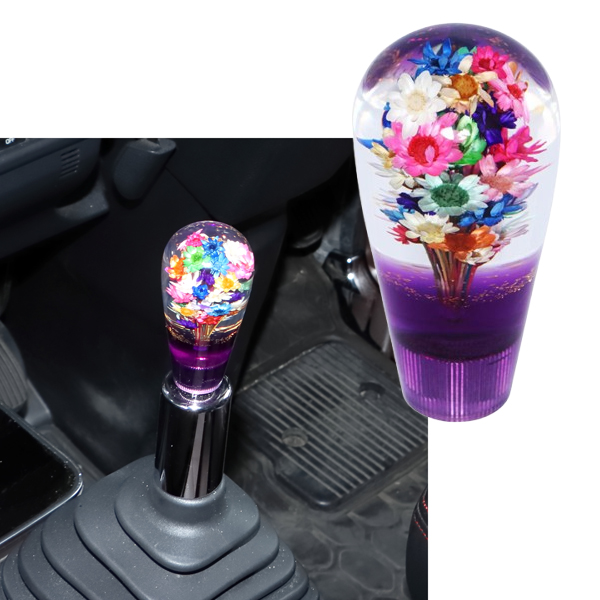ジェットイノウエ 水中花シフトノブ 電球型 長さ90mm パープル 560907