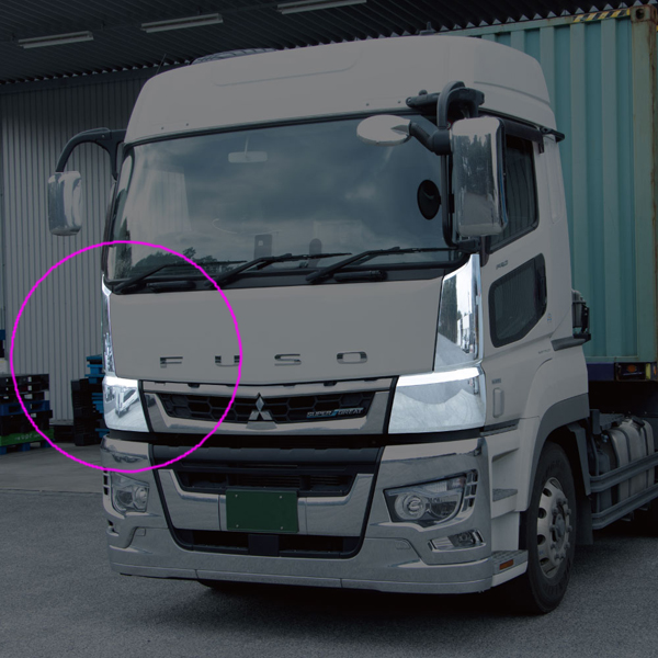 コーナーパネル '17スーパーグレート用 RH(右側)のみ 571455 JET INOUE(ジェットイノウエ) クロームメッキ