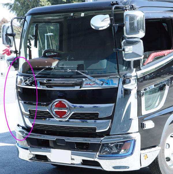 コーナーパネル '17レンジャー用 RH(右側)のみ 571468 JET INOUE(ジェットイノウエ) クロームメッキ