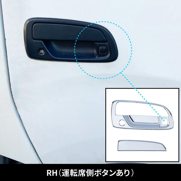 ドアハンドルガーニッシュ エアループデュトロ（H28/5〜)運転席側スマートキー付き車用 左右セット 572220 JET INOUE(ジェットイノウエ)