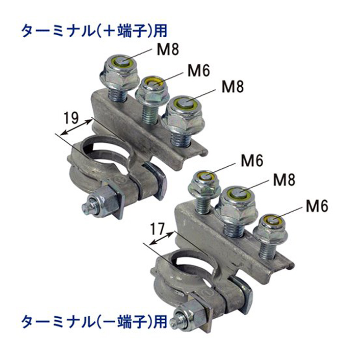 バッテリー ターミナル +(プラス)ポスト用/−(マイナス)ポスト用
