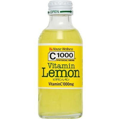 ハウスウェルネス C1000 ビタミンレモン 140ml瓶  × 6個 炭酸飲料 ビタミン補給 瓶 レモン｜maidora