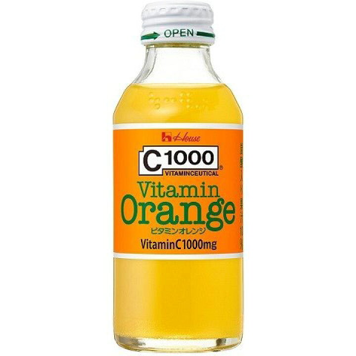ハウスWF C1000 ビタミンオレンジ140ml × 6個 炭酸飲料 果汁 オレンジ C1000ビタミン｜maidora