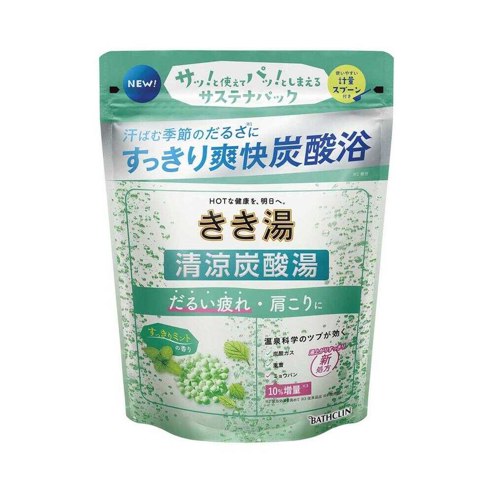きき湯 清涼炭酸湯 すっきりミントの香り 360g 炭酸入浴剤 薬用 温泉 風呂 温浴 発泡 炭酸 | 