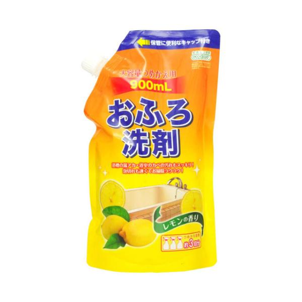 エコおふろ用洗剤替９００ｍｌ　ＪＶＦ エコグッド　おふろ洗剤　大容量　レモンの香り　つめかえ用｜maidora