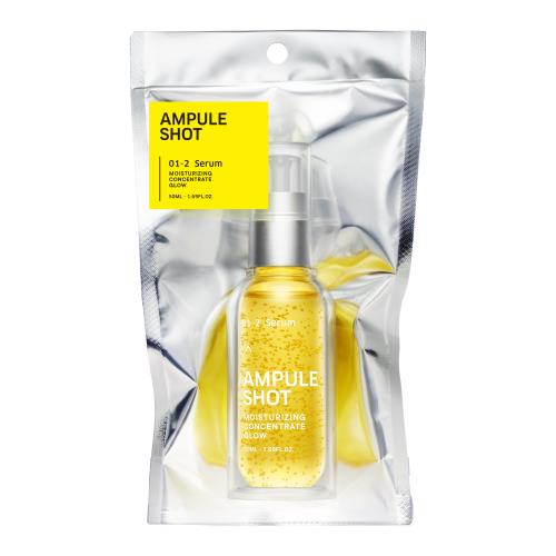 ボトルワークス アンプルショット モイスチャーライジング コンセントレートグロウ セラム 本体 50ml 美容液  レチノール美容液 ビタミンC 原液 毛穴 くすみ 保