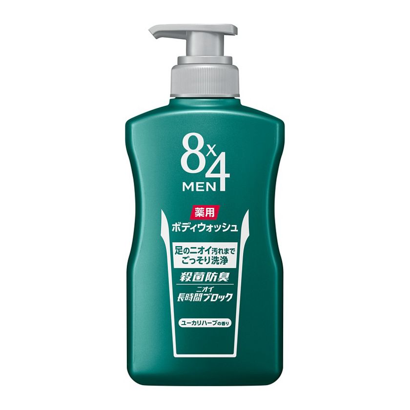 【医薬部外品】花王 8×4 エイトフォー MEN 薬用ボディウォッシュ 本体 (400mL) 男性用 メンズ用 胸 首 ワキ汗 足 デオドラント わき  ボディ ワキ 臭い 夏 殺菌