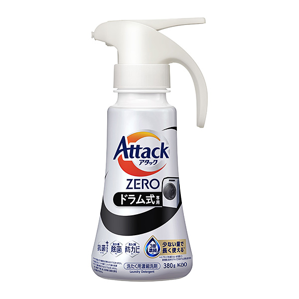 花王 アタックZERO ドラム式専用 ワンハンドタイプ 380g 洗濯 洗剤 消臭