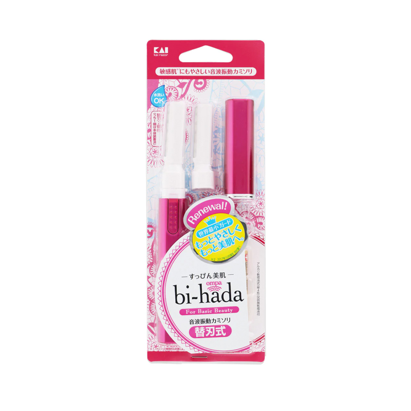 Yahoo! Yahoo!ショッピング(ヤフー ショッピング)貝印 biーhada ompa L ホルダー 替刃 2ヶ付 フェイス用カミソリ 敏感肌   安心  心地に