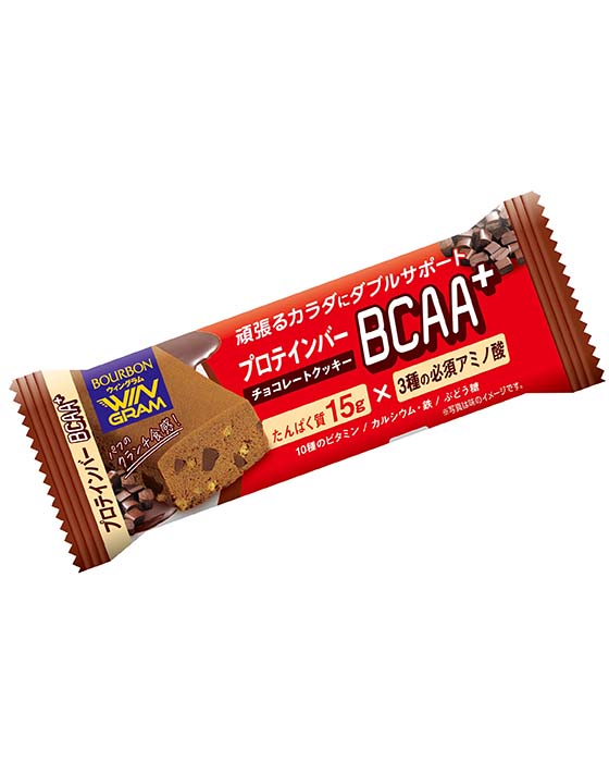 ブルボン プロテインバー BCAA+ キャラメルクッキー 40g チョコレート クッキー タンパク質