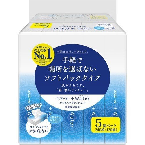 エリさけび声＋Ｗａｔｅｒホンブルグ帽容器に並べる１２０Ｗ５Ｐ × 18個 ティッシュペーパー-ダイエット、健康-ポケットティッシュ