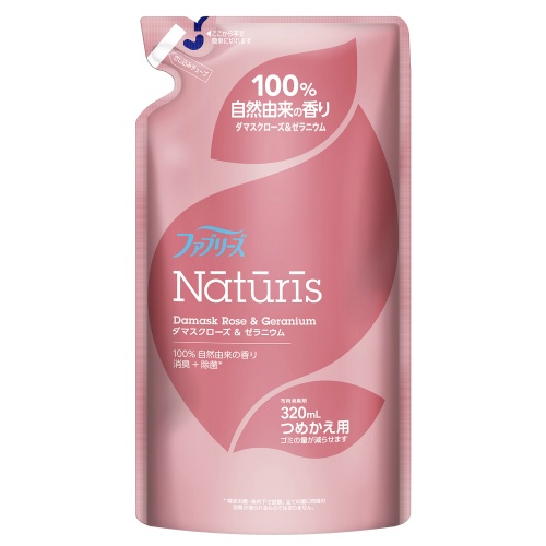 ファブリーズ ナチュリス ダマスクローズ＆ゼラニウム つめかえ用(320ml)  消臭スプレー 消臭剤 芳香剤 除菌 詰め替え 詰替