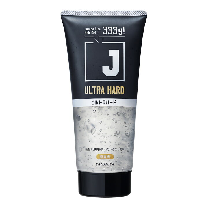 柳屋本店 J ウルトラハードジェル N 無香料 333g ヘアジェル 耐湿性 キープ 使いやすい 無香料タイプ 大容量 スタイリング剤   スタイリングジェル
