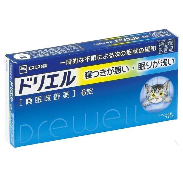 【指定第2類医薬品】ドリエル　6錠 　寝つきが悪い 眠りが浅い不眠 不眠症状の緩和｜maidora