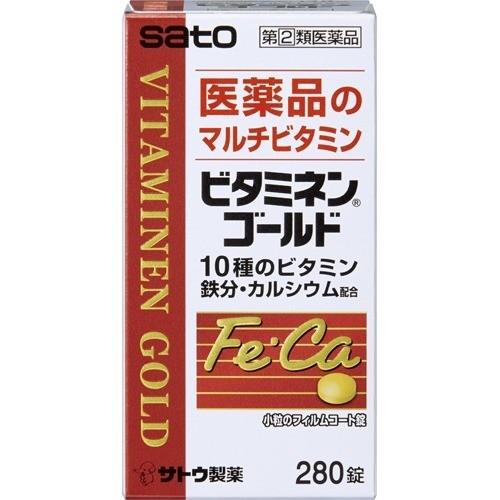 【指定第2類医薬品】ビタミネンゴールド 280T 10種ビタミン 鉄分 カルシウム配合 滋養強壮 虚弱体質 肉体疲労 栄養障害 :4987316024608:マイドラ生活総合館