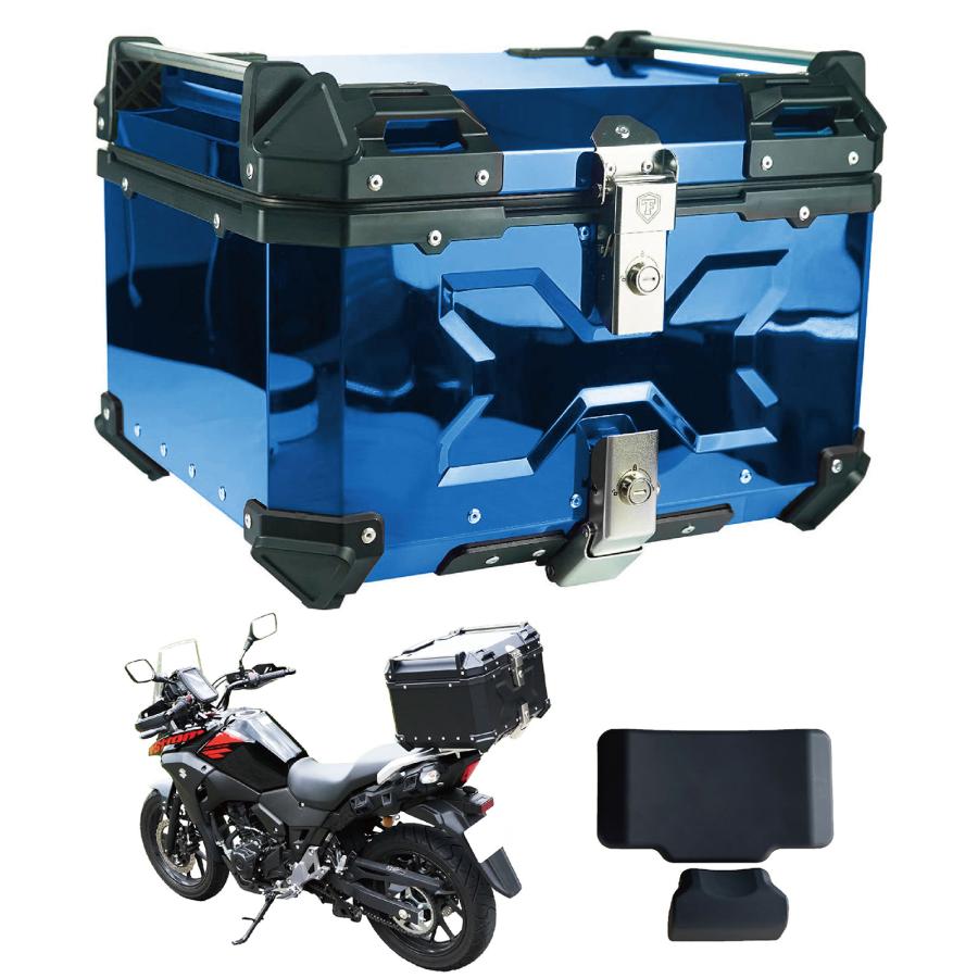 リアボックス バイク 55L 背もたれ バイクリアボックス アルミ製 防水