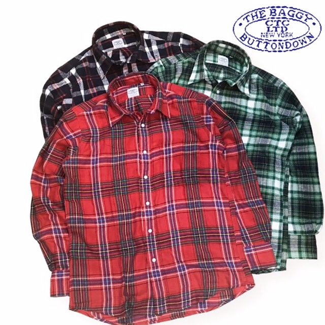 送料無料 BAGGY【バギー】2 LT.FLANNEL REG L/S レギュラーカラー 