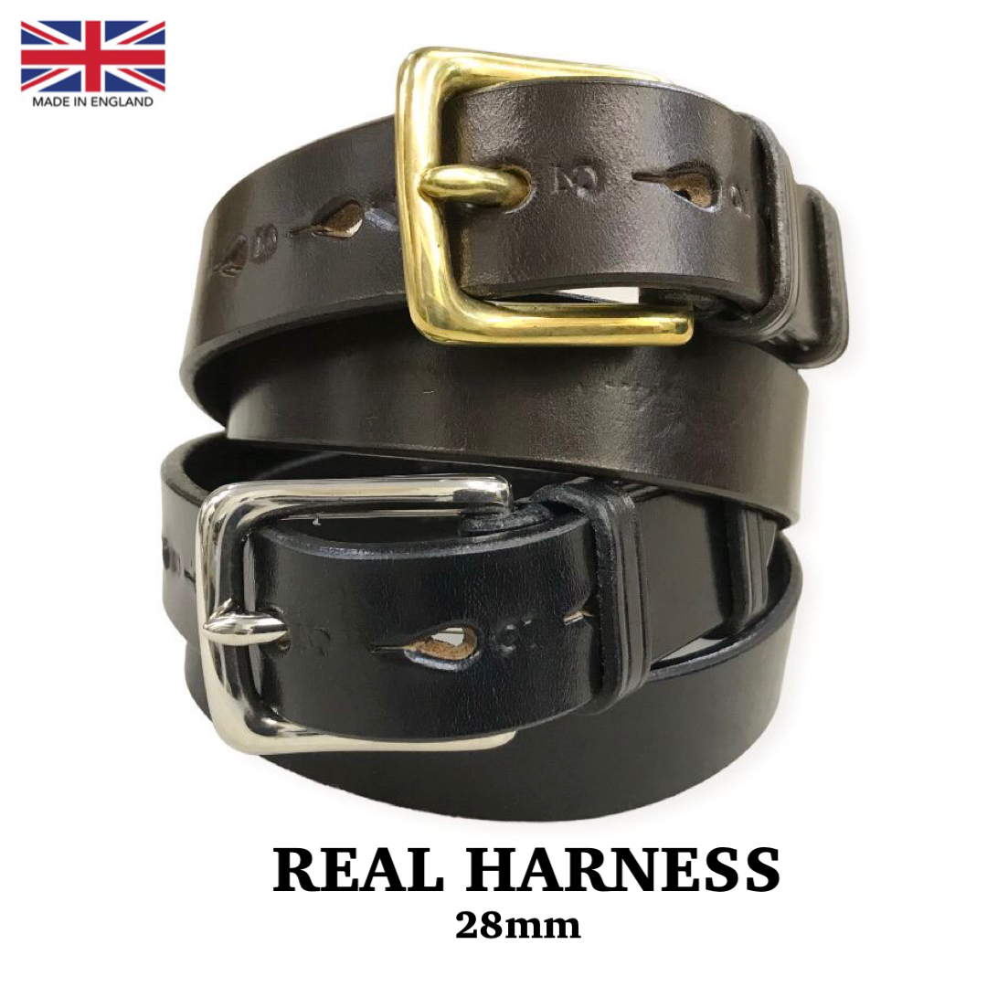 イギリス製 送料無料 REAL HARNESS【リアルハーネス】ブライドルレザー BELT-2.8 幅2.8cm 「細い」レザーベルト メンズ(男性用)【smtb-m】｜maine1988