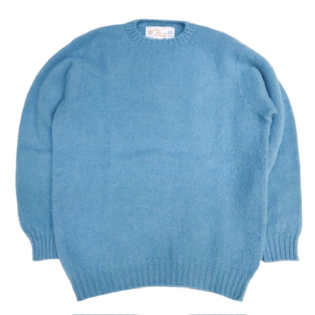 ジャミーソンズjamieson'sピーターブランスシャギードックセーター青ニット