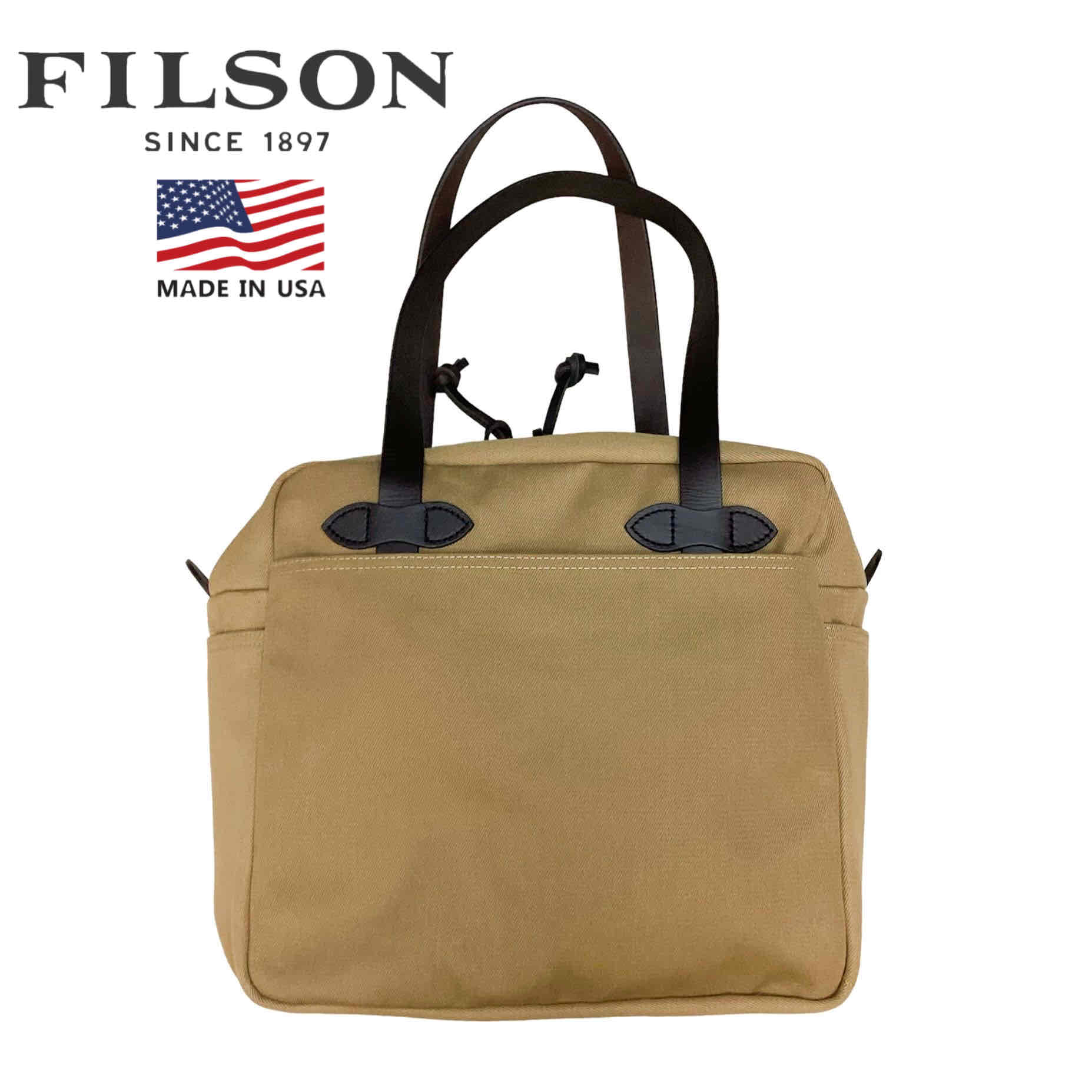 アメリカ製 送料無料 FILSON【フィルソン】261 ZIP TOTE ジッパー付き トート バッグ メンズ レディース (男女兼用)【smtb-m】｜maine1988