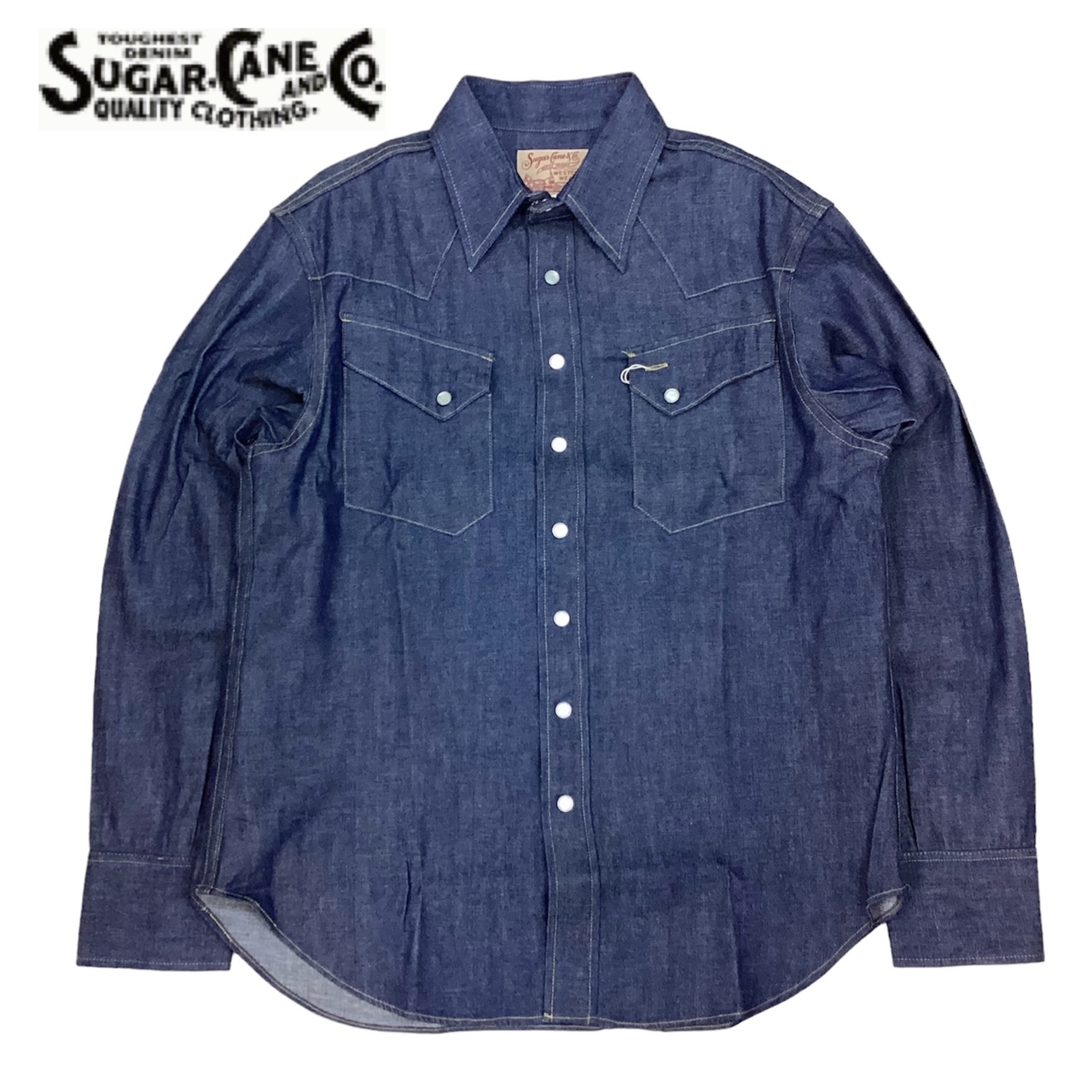 送料無料 SUGAR CANE【シュガー ケーン】BLUE DENIM WESTERN SHIRT L/S デニムウエスタンシャツ メンズ(男性用)【smtb-m】