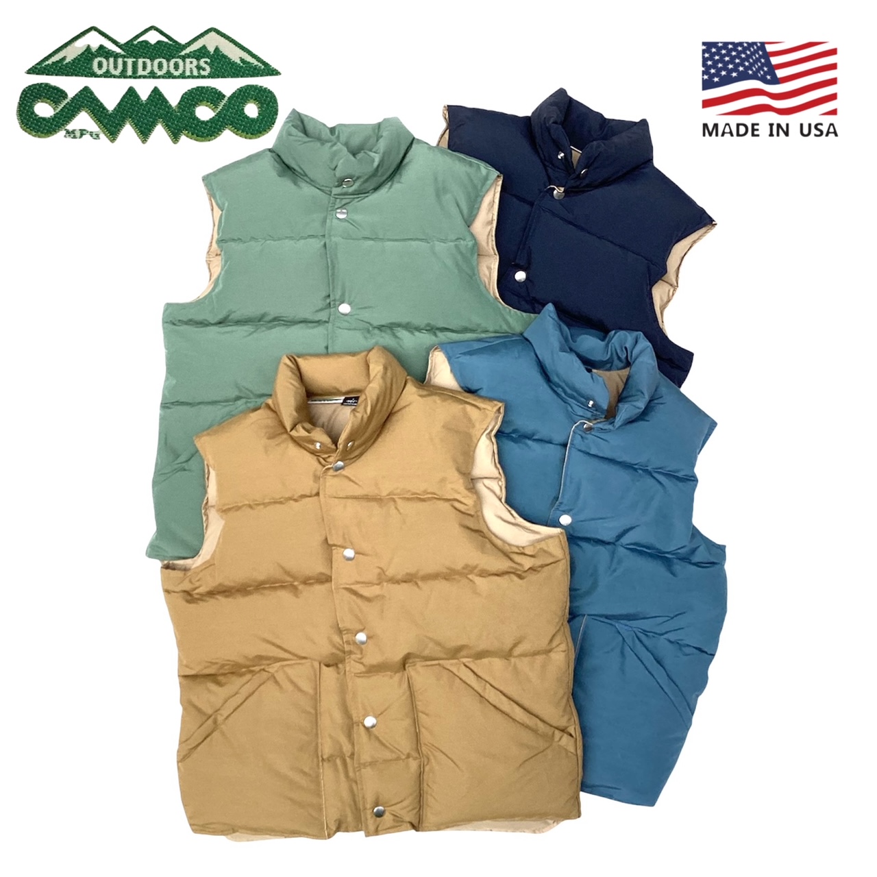 アメリカ製 送料無料 CAMCO【カムコ】CASCADE DOWN VEST