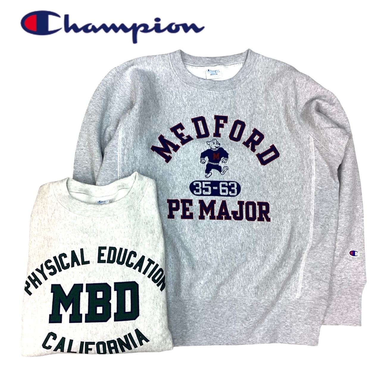 USA製 チャンピオン リバースウィーブ カレッジ 2連プリント スウェット USA製 チャンピオン リバースウィーブ カレッジ 2連プリント