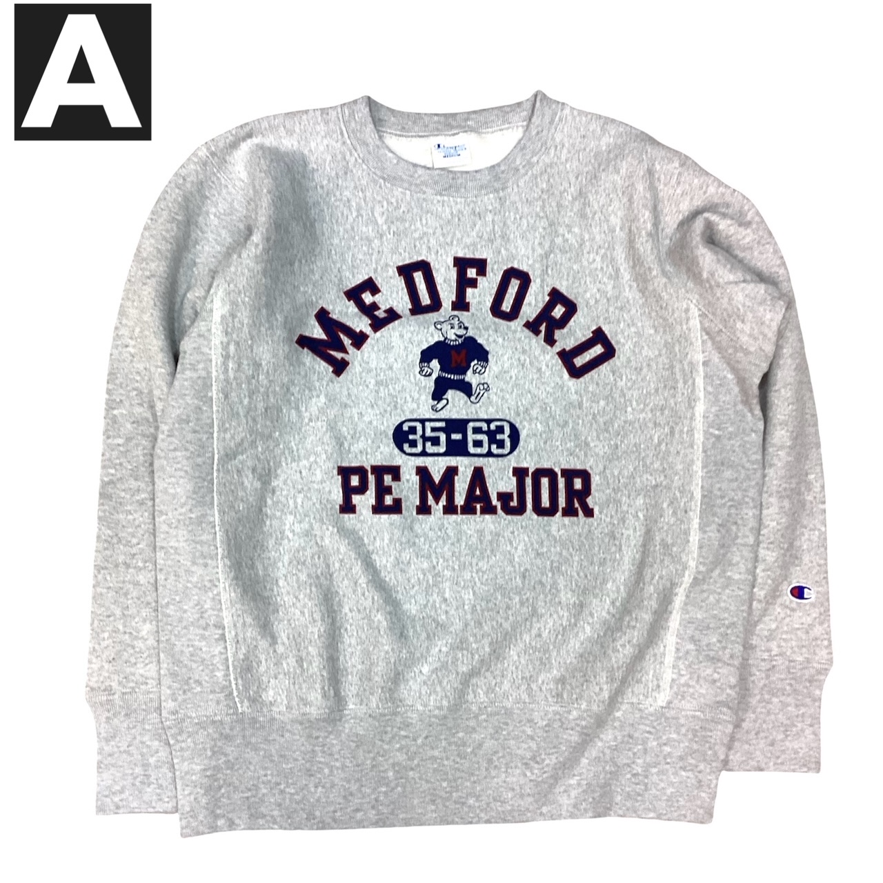 USA製 チャンピオン リバースウィーブ カレッジ 2連プリント スウェット 送料無料 CHAMPION【チャンピオン】R/W CREW P-SWEAT 2 プリント 長袖